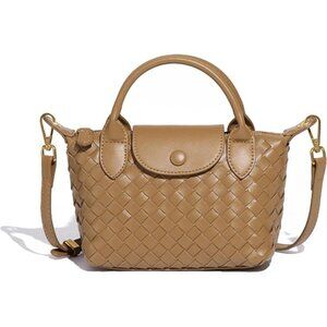 🆕 Fuvezix Leather Crossbody Bag Women Tan Fashion Clutch Luxury Three Handbag